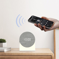 Produit Tendance 2026 : Enceinte Veilleuse Horloge Numérique LED avec Sons Apaisants pour Hôtel et Machine à Bruit Blanc pour Bébé, Réveil