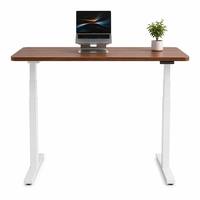 Bureau debout minimaliste en bois massif à moteur unique - Table réglable à transition de hauteur fluide pour cadre moderne SOHO