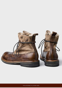 Botas de hombre de cuero y gamuza con cordones impermeables, diseño retro, hechas a medida para venta al por mayor, botas chukka para hombre - Product Image 6