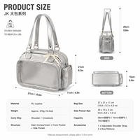Sac à bandoulière en cuir PU Kawaii Ita Bag avec fenêtre transparente pour badges, sac de collection Anime, sac à main pour femme, vente en gros