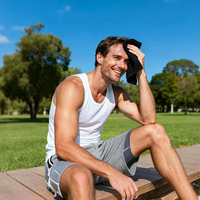 Serviettes de sport personnalisées à séchage rapide en microfibre pour le visage, les mains et le corps - Hommes et femmes - Un mouchoir noir doux