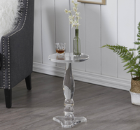 Table d'appoint moderne en acrylique transparent pour salon, meubles de maison