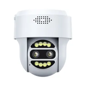 2Xズームカメラ4G4MP/8MPセキュリティ監視リンケージフラッドライト1080P自動追跡Wifiデュアルレンズホーム屋外PTZカメラ