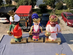 Gigantesca Decorazione Natalizia Gonfiabile da Esterno con Personaggio Re e 3 Re Magi - Product Image 2