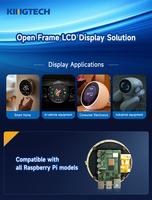 Module d'écran tactile circulaire Kingtech 7 pouces 1080x1080, cadre ouvert, IPS, pour panneau de commande de maison intelligente, Raspberry Pi, écran LCD rond