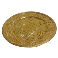 Assiettes de présentation rondes de luxe vintage dorées de haute qualité pour mariages, durables, réutilisables, design ajouré, personnalisables pour fêtes