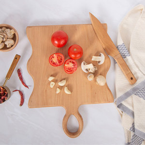 Tabla de Cortar de Madera Ondulada de Buena Calidad OEM con Asa en Forma de Lazo, 41 cm, Tablas de Cortar al por Mayor - Product Image 5