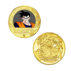 12 Pièces de Monnaie Commémoratives en Métal Plaqué Or 24K Dragon Ball Anime Japonais Roi Singe, Imprimées en Typographie, Collection Marque tcb - Product Image 5