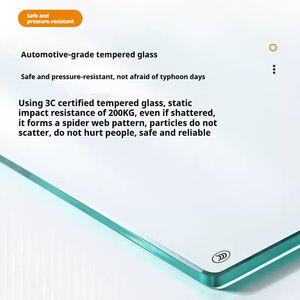 Pantalla de <span class=keywords><strong>ducha</strong></span> deslizante de acero inoxidable sin marco cuadrado moderno OGUPIN con diseño portátil para apartamento - Product Image 4