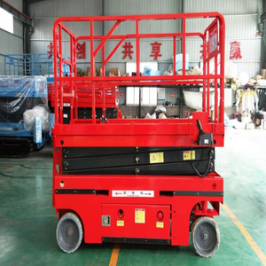Plataforma Elevadora de Tijera Autopropulsada de 6m, 10m, 12m, Plataforma de Trabajo Aérea con Ruedas, Plataforma Elevadora Móvil para Exteriores - Product Image 3