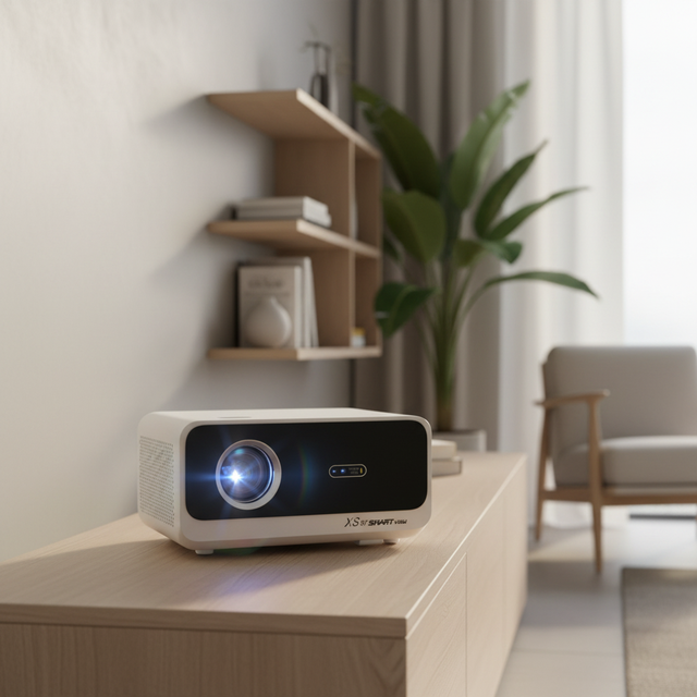 XS97 PFX9 LED Smart Projector 720P Android 9 Built-in Speakers 900+ ANSI Lumens Portable Wi-Fi 6 Custom ODM Service