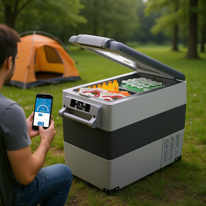 Refrigerador Portátil de Doble Zona para Auto, 58 Cuartos de Galón, 12V DC 110-240V AC, Enfriador con Compresor para Camping y Uso Doméstico - Product Image 2