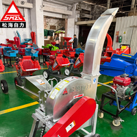 Broyeur de fourrage automatique 9Z-5.5A en acier inoxydable à alimentation par convoyeur, machine à broyer l'herbe et l'ensilage, coupe-fourrage à haut rendement pour animaux