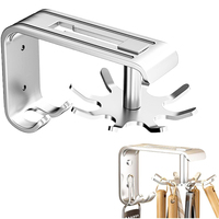 Ganchos para Colgar Utensilios de Cocina Debajo del Gabinete, 360 °   Soporte Giratorio para Utensilios sin Adhesivo, para Colgar Herramientas/Toallas
