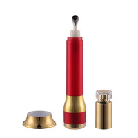 Nouvel emballage cosmétique de pot de crème pour le visage en acrylique de luxe avec bouteille de sérum de tête de masseur vibrant électrique