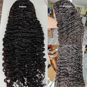 Peluca Rizada Birmana Natural India, Peluca Frontal de Encaje HD Completo de 30 Pulgadas, Venta al por Mayor, Peluca de Cabello Humano Virgen Peruano Natural 12A Sin Pegamento - Product Image 4