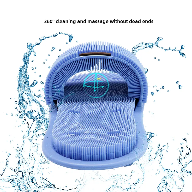 Brosse de douche de pieds en Silicone salle de bains épurateur de pieds spa Massage exfoliant nettoyage pantoufle épurateur de pieds douche
