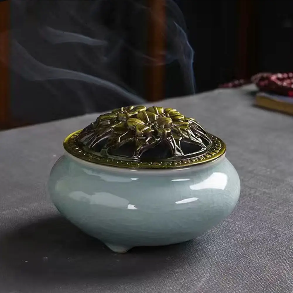 Incense Burner Colorful Portable, Aroma Fragrance Ceramic Incense Oil Burners/