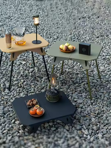 Al Aire Libre ligero Camping Bbq mesa con bolsa de altura ajustable ABS/aluminio Camping Bbq Mesa De Camping Flexible fácil de llevar - Product Image 5