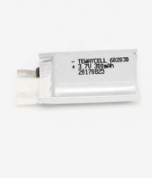 Batterie au lithium polymère 360mAh 502728 3.7v pour stockage d'énergie solaire DIY, soudage par points, pack de cellules avec connecteur pour UPS Tewaycell 500