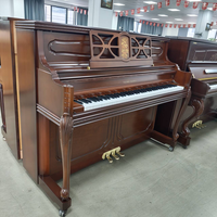Used Young Chang UC118 Upright Piano Dark Brown Solid Square Music Rest Original Korean Piano for Home Daily Practice