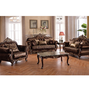 Juego de Sofás de Madera de Teca Tallada a Mano de Estilo Moderno, Juego de Sofás de Lujo Personalizado para el Hogar, Duradero, Precio de Fábrica, Australia - Product Image 1