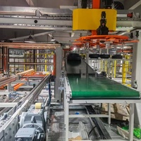 Convoyeur à bande plate modulaire personnalisé pour la ligne d'assemblage automatisée semi-automatique avec vitesse réglable (1-60 m/min)