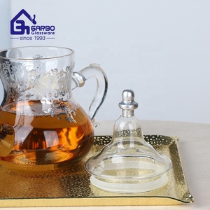 Ensemble de verres Tajine haute borosilicate 7 pièces ensembles de verres à boire design de décalcomanie marocaine aladins cruches ou pichets en forme de lampe tasse à thé - Product Image 4