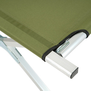 Lit de camping tout en aluminium pliable de voyage en plein air, lit pliant et lit de camping extérieurs faciles à transporter. - Product Image 4