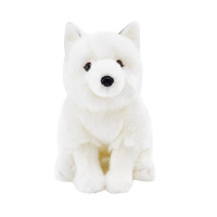 Peluche Renard Arctique Adorable et Cuddly, Poupée en Peluche Blanche et Moelleuse Remplie de Coton PP