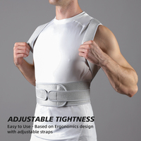 VBOSI 2002 Correcteur de posture dorsal supérieur réglable et portable, avec plaque en acier épaissie et 2 barres de soutien robustes, pour la protection de la taille et la correction de la cyphose