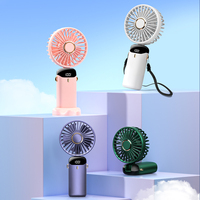 Ventilateur portable de voyage extérieur, petit ventilateur manuel rechargeable de 1200 mAh, ventilateur électrique pliable, ventilateur de cou portable