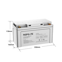 Batterie plomb-acide gel AGM 12V 65Ah à cycle profond adaptée aux systèmes d'énergie solaire et d'alimentation électrique