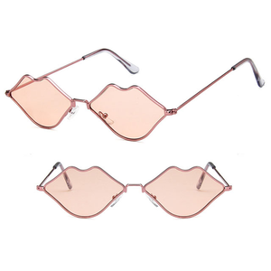 DLL3556 DL gafas de sol de de moda con forma de labios  de pequeño marco de Metal de estilo océano 2021 - Product Image 6