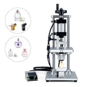 Máquina neumática de crimpado y tapado de botellas para perfumes, cosméticos, viales de vidrio, tapas de aluminio, bomba pulverizadora semiautomática de sobremesa - Product Image 2