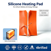 Tapis chauffant en silicone résistant aux hautes températures, taille personnalisée pour la gestion thermique des batteries de véhicules électriques