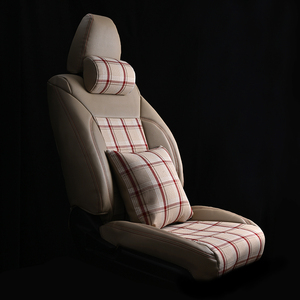 Housse de siège de <span class=keywords><strong>voiture</strong></span> en cuir PVC avec VW MK7 Clark Tartan <span class=keywords><strong>Plaid</strong></span> GTD GTE GTI Tan Red Housses de siège de <span class=keywords><strong>voiture</strong></span> Style d'article personnalisé - Product Image 1