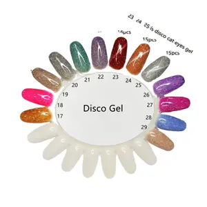 New Arrival Flashing 150 Colors 15ml Disco Gel UV Nail Effect Sparkle Soak Off Diamond Reflective Glitter Gel Polish