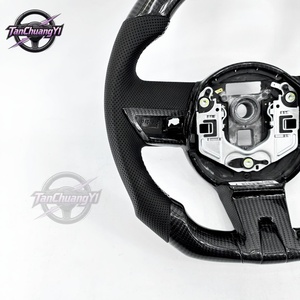 Volante de Coche de Fibra de Carbono y Cuero Perforado para 2010 Ss, Envío Rápido de Fábrica - Product Image 2