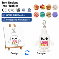Peluche Mascotte Personnalisée en Forme de Bouteille de Vin ou de Bière avec Logo et Couleurs, Jouet Cadeau de Marque