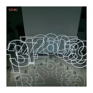 Winbo-Large LED Letter и Number Light, Free Design Acrylic Light Up, RGB Neon Number Sign для Party, Free Shipping, 2ft, 3ft, 4ft, 0-9 A-Z