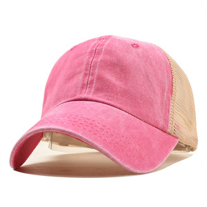 Tucker Hats Trống 6 Bảng Điều Chỉnh <span class=keywords><strong>Hat</strong></span> <span class=keywords><strong>Trucker</strong></span> Đau Khổ Lưới Mũ Bóng Chày Rửa Sạch Bông <span class=keywords><strong>Trucker</strong></span> Cap - Product Image 3