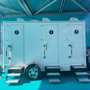 Luxe Modern Design Mobiele Evenement Toilet Trailer Draagbare Glasvezel Badkamer Trailer Met Ac Voor Gebruik Buitenshuis - Product Image 2