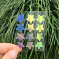 Patch anti-acné en hydrogel laser en forme d'étoile, dernier design, avec motifs colorés pour le soin de la peau du visage
