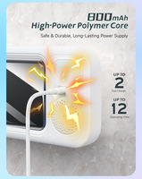 Support universel étanche à écran tactile pour téléphone portable et haut-parleur, rotation à 360° pour douche, salle de bain, cuisine