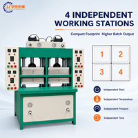 Presse hydraulique multi-stations personnalisée pour le moulage de pointes de talons en caoutchouc de silicone