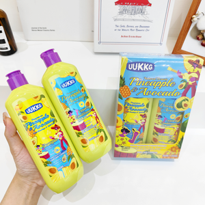 UUKKG Set per la Cura dei Capelli con <span class=keywords><strong>Shampoo</strong></span> e Balsamo all'Olio di Argan, <span class=keywords><strong>Shampoo</strong></span> all'Ananas, Fragola e Arancia, Balsamo Senza Risciacquo - Product Image 5