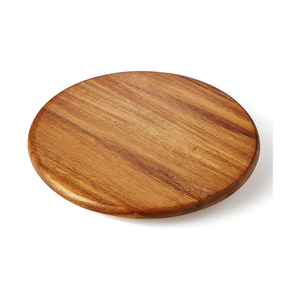 Plateau tournant Lazy Susan en bois d'acacia de 15 pouces, à un seul niveau, écologique, pour épices, sel et aliments - Vente en gros - Product Image 1
