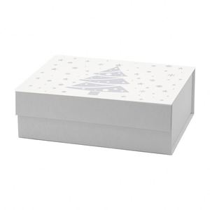 Custom Decorative Paper Cardboard <b>White</b> Christmas Gift <b>Boxes</b> <b>with</b> Magnetic <b>Lids</b> - Product Image 2
