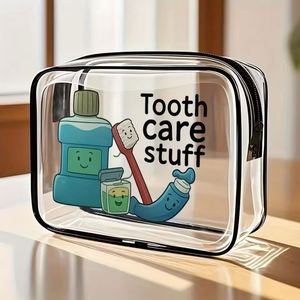 Clear PVC Travel Organizer Bag with Zipper Closure Toiletry and Cosmetic Pouch <b>Storage</b> Travel <b>Makeup</b> Bag <b>for</b> Women - Product Image 5